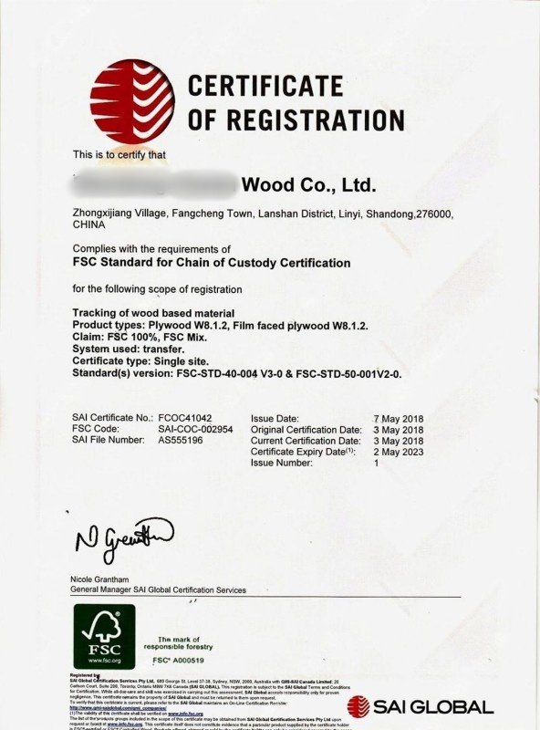 fsc certificate