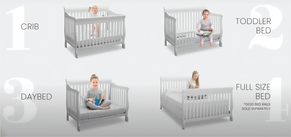 canton 4 in 1 convertible crib